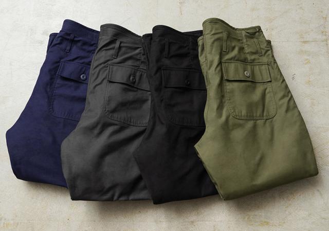 WAIPER.inc 米軍 U.S.NAVY コールドウェザー A-2 デッキパンツ【WP124】【T】【Cx】｜メンズ ボトムス 大きサイズ ワイドパンツ 防風 防寒 保温 軍パン ミリタリー カーキ バイク ブランド おしゃれ