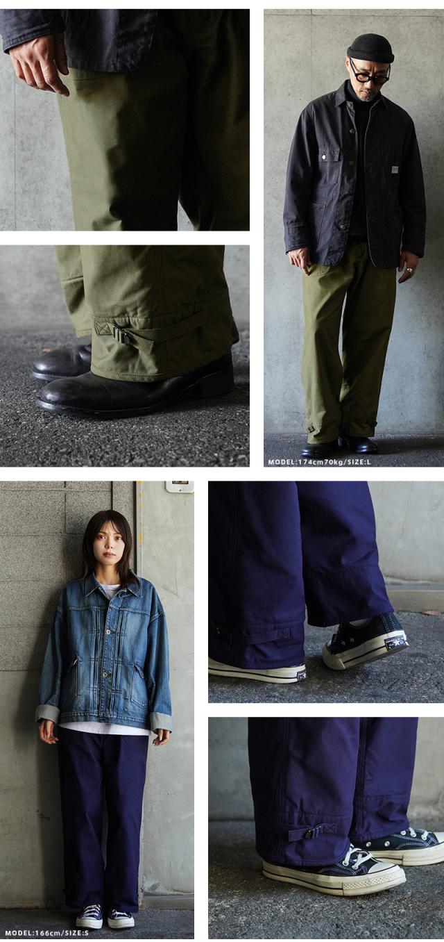 WAIPER.inc 米軍 U.S.NAVY コールドウェザー A-2 デッキパンツ【WP124】【T】【Cx】｜メンズ ボトムス 大きサイズ ワイドパンツ 防風 防寒 保温 軍パン ミリタリー カーキ バイク ブランド おしゃれ