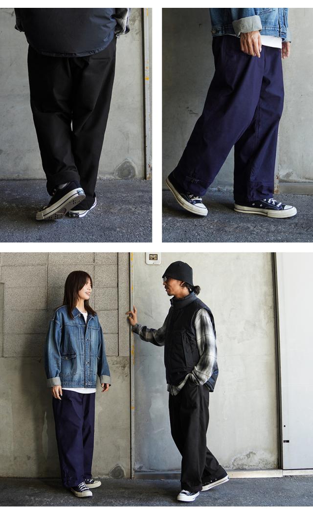 WAIPER.inc 米軍 U.S.NAVY コールドウェザー A-2 デッキパンツ【WP124】【T】【Cx】｜メンズ ボトムス 大きサイズ ワイドパンツ 防風 防寒 保温 軍パン ミリタリー カーキ バイク ブランド おしゃれ