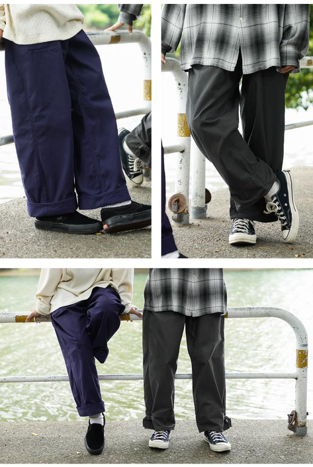 WAIPER.inc 米軍 U.S.NAVY A-2 1レイヤー デッキパンツ【WP126】【T】【Cx】｜メンズ ミリタリー 大きいサイズ 軍パン ズボン ベイカーパンツ ワイドパンツ カーキ ブランド おしゃれ