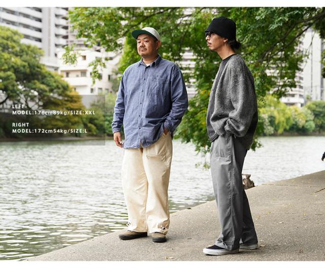 WAIPER.inc 米軍 U.S.NAVY A-2 1レイヤー デッキパンツ【WP126】【T】【Cx】｜メンズ ミリタリー 大きいサイズ 軍パン ズボン ベイカーパンツ ワイドパンツ カーキ ブランド おしゃれ