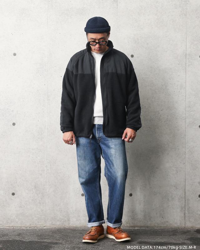 実物 USED 米軍 U.S.NAVY ECWCS GEN2 NWU パーカー用 フリースライナージャケット【Cx】【I】｜メンズ レディース 防寒 BLACK ブラック スタンドカラー 古着 アメリカ軍 払い下げ品 実物放出品