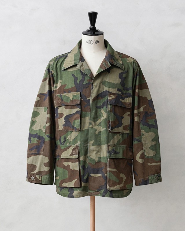 実物 USED 米軍 BDU WOODLAND CAMO ジャケット 前期型 ノンリップ