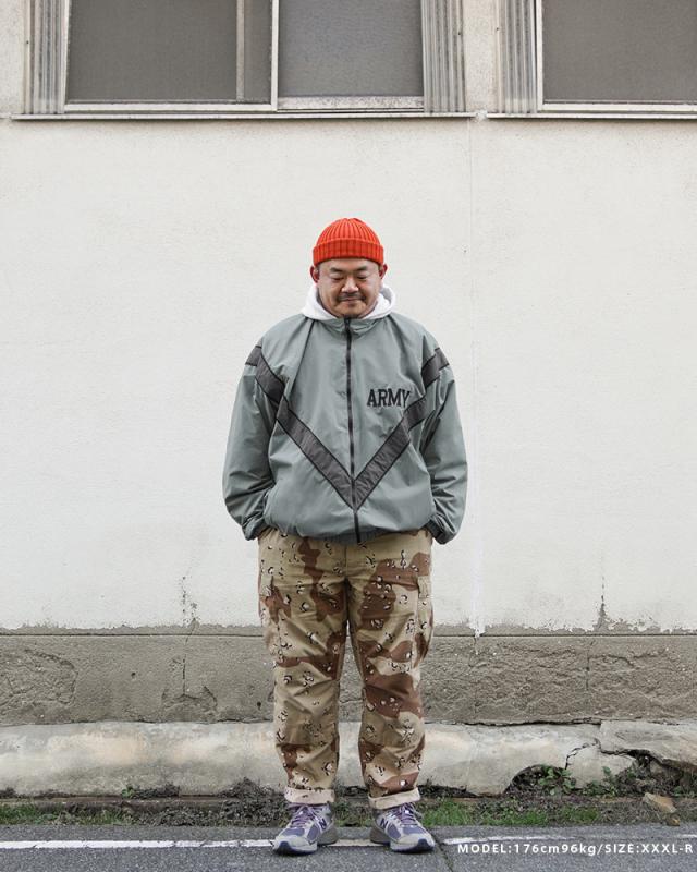 ミリタリージャケット メンズ / 実物 新品 デッドストック 米軍 U.S.ARMY IPFU フィットネスジャケット【Cx】【I】 ｜アウター トラックジャケット スポーツ カジュアル トレーニング ジム 反射 夜間 ジョギング 大きいサイズ 軍放出品