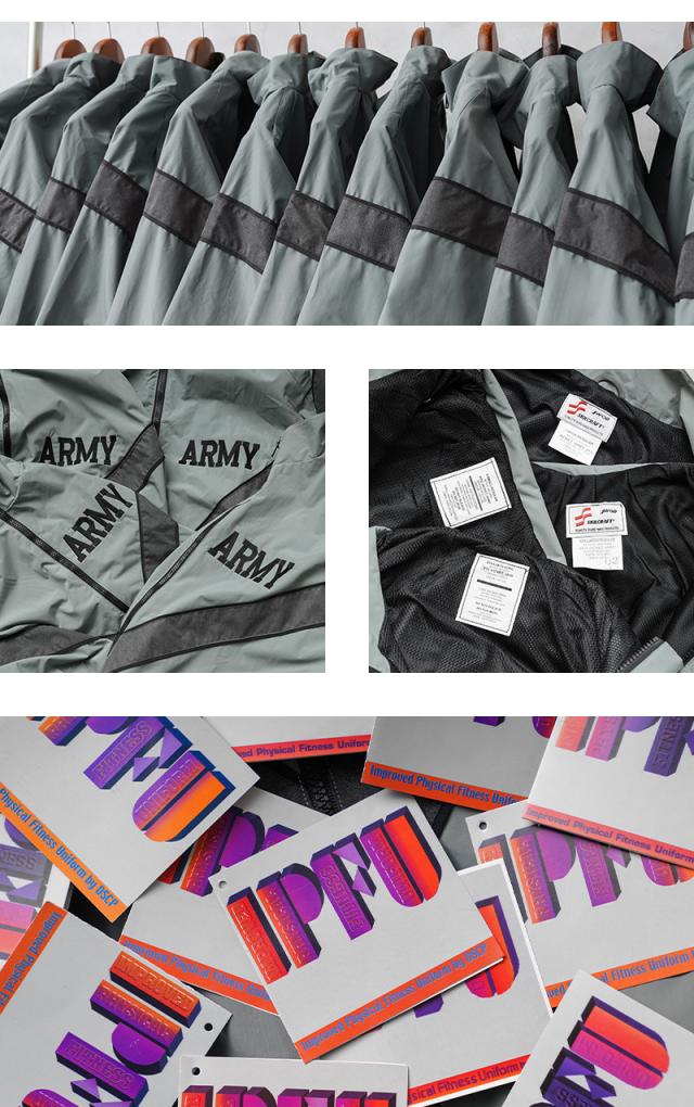 ミリタリージャケット メンズ / 実物 新品 デッドストック 米軍 U.S.ARMY IPFU フィットネスジャケット【Cx】【I】 ｜アウター トラックジャケット スポーツ カジュアル トレーニング ジム 反射 夜間 ジョギング 大きいサイズ 軍放出品