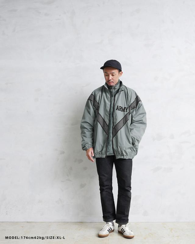ミリタリージャケット メンズ / 実物 新品 デッドストック 米軍 U.S.ARMY IPFU フィットネスジャケット【Cx】【I】 ｜アウター トラックジャケット スポーツ カジュアル トレーニング ジム 反射 夜間 ジョギング 大きいサイズ 軍放出品