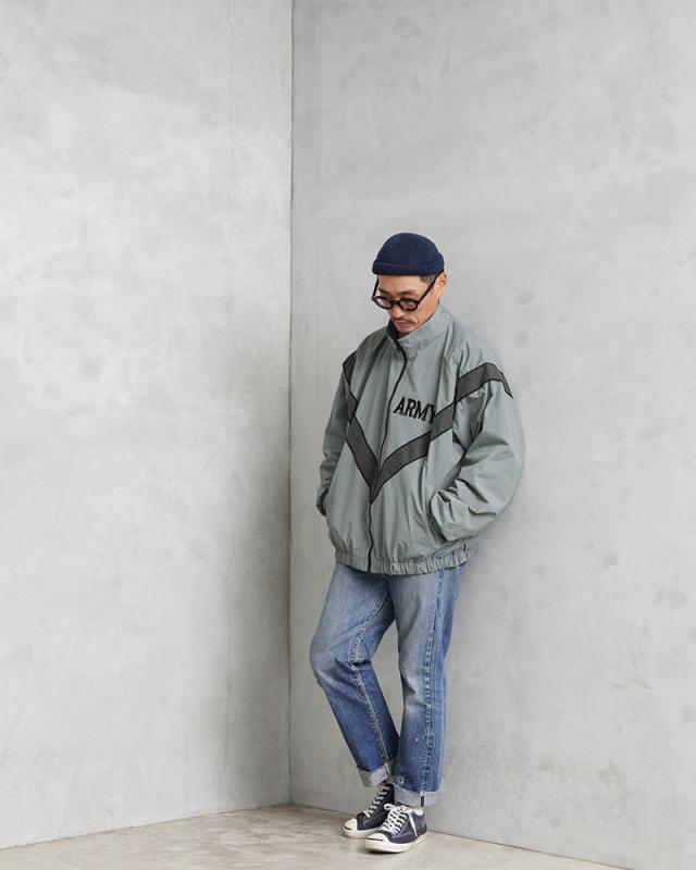 ミリタリージャケット メンズ / 実物 新品 デッドストック 米軍 U.S.ARMY IPFU フィットネスジャケット【Cx】【I】 ｜アウター トラックジャケット スポーツ カジュアル トレーニング ジム 反射 夜間 ジョギング 大きいサイズ 軍放出品