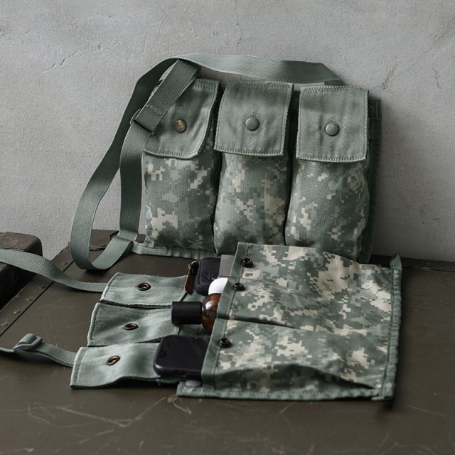 実物 USED 米軍 MOLLE II 6 MAGAZINE バンダリアポーチ ACU【Cx】【I