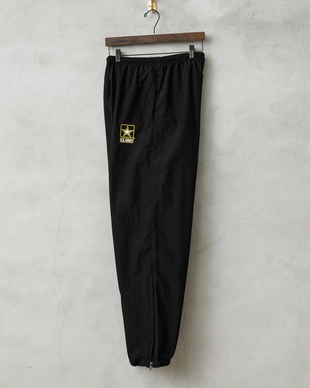実物 新品 デッドストック 米軍 U.S.ARMY APFU フィジカル トレーニングパンツ ARMY LOGO【Cx】【I】｜メンズ ボトムス ナイロンパンツ フィットネス 大きいサイズ ゆったり 黒 ブラック ファッション おしゃれ