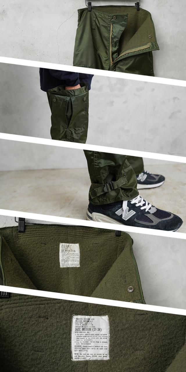 実物 USED 米軍 U.S.NAVY EXTREME COLD WEATHER IMPERMEABLE デッキパンツ【Cx】【I】｜ミリタリー メンズファッション アメカジ 古着 ナイロン 防寒 ヴィンテージ アウトドア バイカー ツーリング ファティーグパンツ カーゴパンツ 海軍