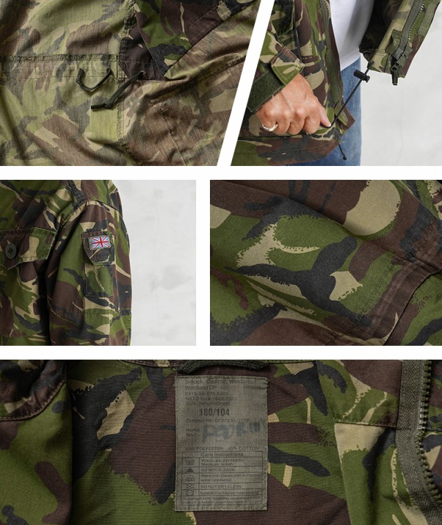 実物 USED イギリス軍 WINDPROOF コンバット スモック DPMカモ