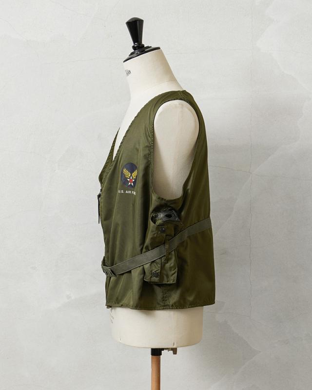 ALPHA アルファ デッドストック MADE IN USA E-1 ラジオベスト OD【Cx】【I】｜米軍 フライトベスト ミリタリー アメカジ メンズファッション ナイロン U.S.AIR FORCE サバイバルベスト