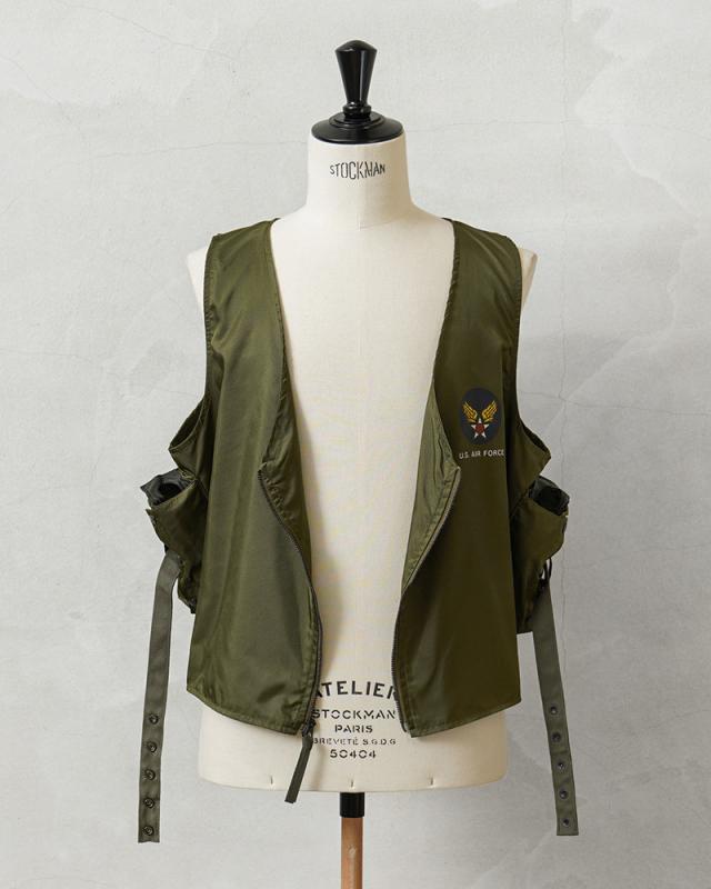 ALPHA アルファ デッドストック MADE IN USA E-1 ラジオベスト OD【Cx】【I】｜米軍 フライトベスト ミリタリー アメカジ メンズファッション ナイロン U.S.AIR FORCE サバイバルベスト
