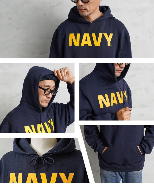 新品 米軍 U.S.NAVY オフィシャルライセンス トレーニング プルオーバー フーディ スウェット NAVY【Cx】【I】｜メンズ トップス パーカー ミリタリー 大きいサイズ ネイビー アメリカ軍 おしゃれ