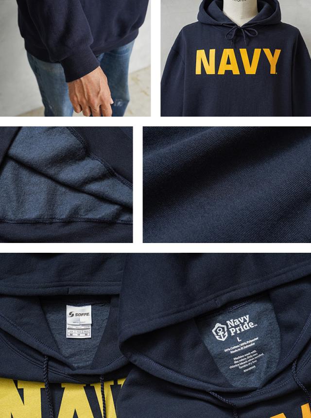 新品 米軍 U.S.NAVY オフィシャルライセンス トレーニング プルオーバー フーディ スウェット NAVY【Cx】【I】｜メンズ トップス パーカー ミリタリー 大きいサイズ ネイビー アメリカ軍 おしゃれ