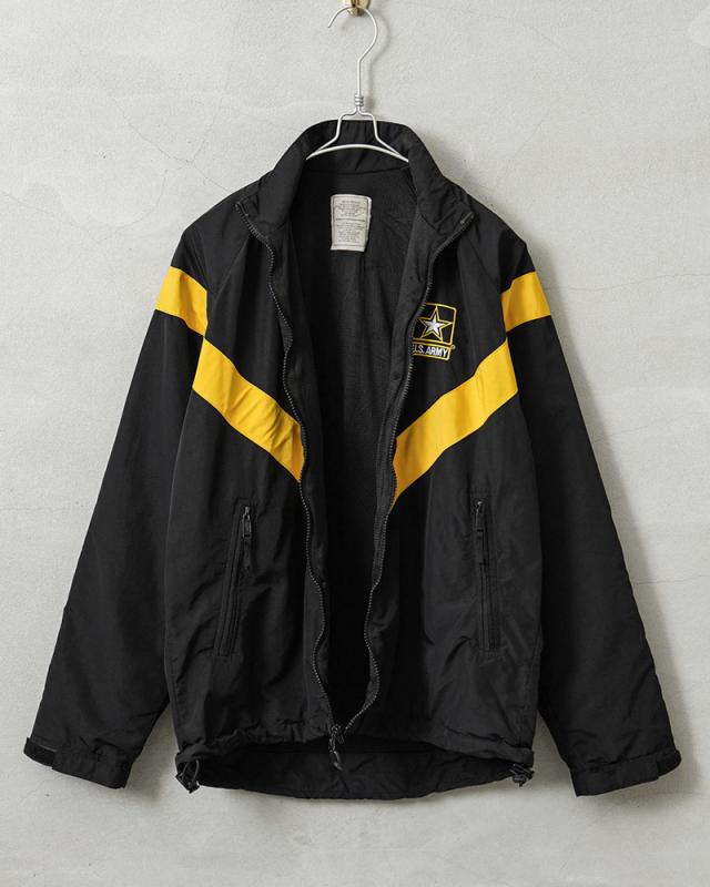 実物 USED 米軍 U.S.ARMY BLACK APFU トレーニングジャケット WOMEN’S【Cx】【I】｜レディース メンズ アウター ウィンドブレーカー ナイロン 小さいサイズ ミリタリー ストリート 古着 おしゃれ