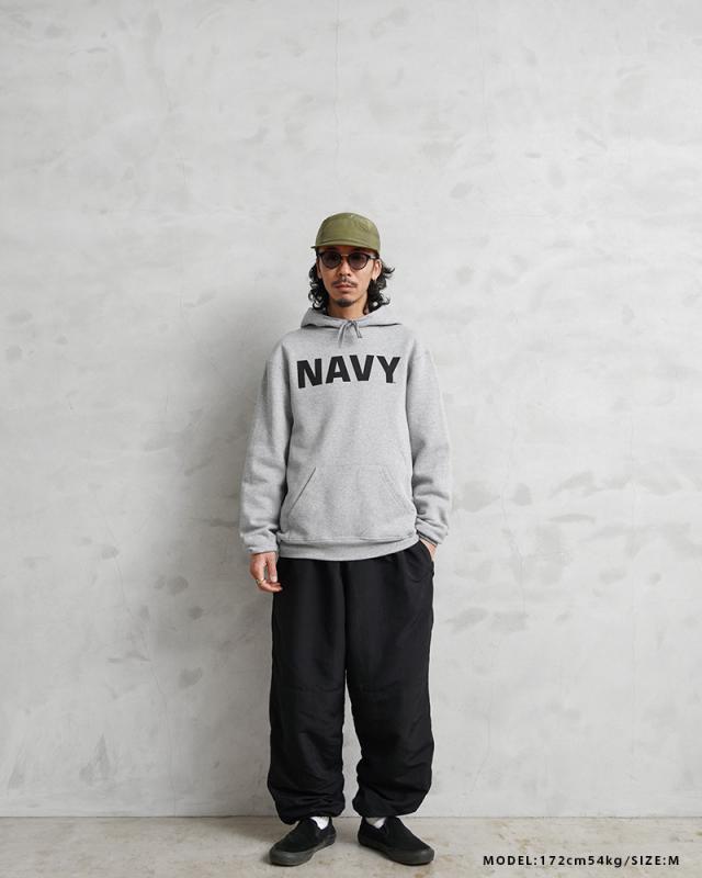 新品 米軍 U.S.NAVY オフィシャルライセンス トレーニング プルオーバー フーディ スウェット GRAY【Cx】【I】｜メンズ トップス パーカー ミリタリー 大きいサイズ グレー ネイビー ブランド おしゃれ