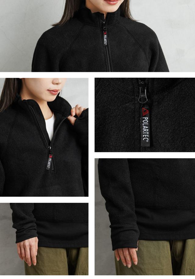 実物 新品 デッドストック 米軍 U.S.AIR FORCE CWU-97/P POLARTEC フリースシャツ WOMANS【Cx】【I】｜レディース メンズ 小さいサイズ ミリタリー 黒 保温 防寒 アウトドア キャンプ 古着 おしゃれ