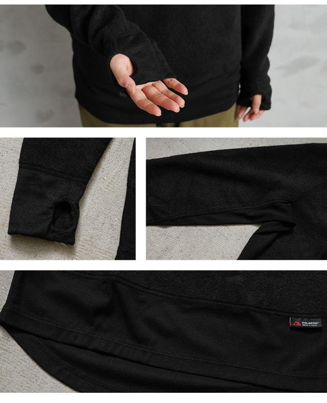 実物 新品 デッドストック 米軍 U.S.AIR FORCE CWU-97/P POLARTEC フリースシャツ WOMANS【Cx】【I】｜レディース メンズ 小さいサイズ ミリタリー 黒 保温 防寒 アウトドア キャンプ 古着 おしゃれ