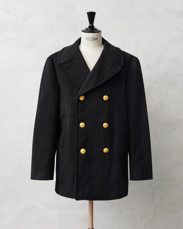 実物 USED 米軍 U.S.NAVY KERSEY（カージー）ウール ピーコート ゴールドボタン DARK NAVY / Pコート PEA COAT【Cx】【I】｜メンズ アウター ミリタリー メルトン ジャケット ダブル 前立て ビジネス カジュアル 古着 おしゃれ