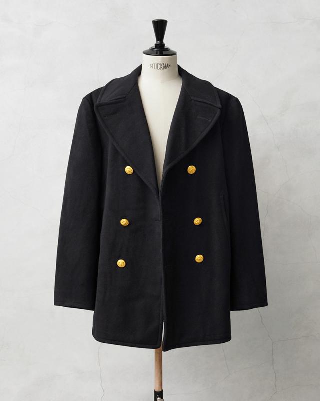 実物 USED 米軍 U.S.NAVY KERSEY（カージー）ウール ピーコート ゴールドボタン DARK NAVY / Pコート PEA COAT【Cx】【I】｜メンズ アウター ミリタリー メルトン ジャケット ダブル 前立て ビジネス カジュアル 古着 おしゃれ
