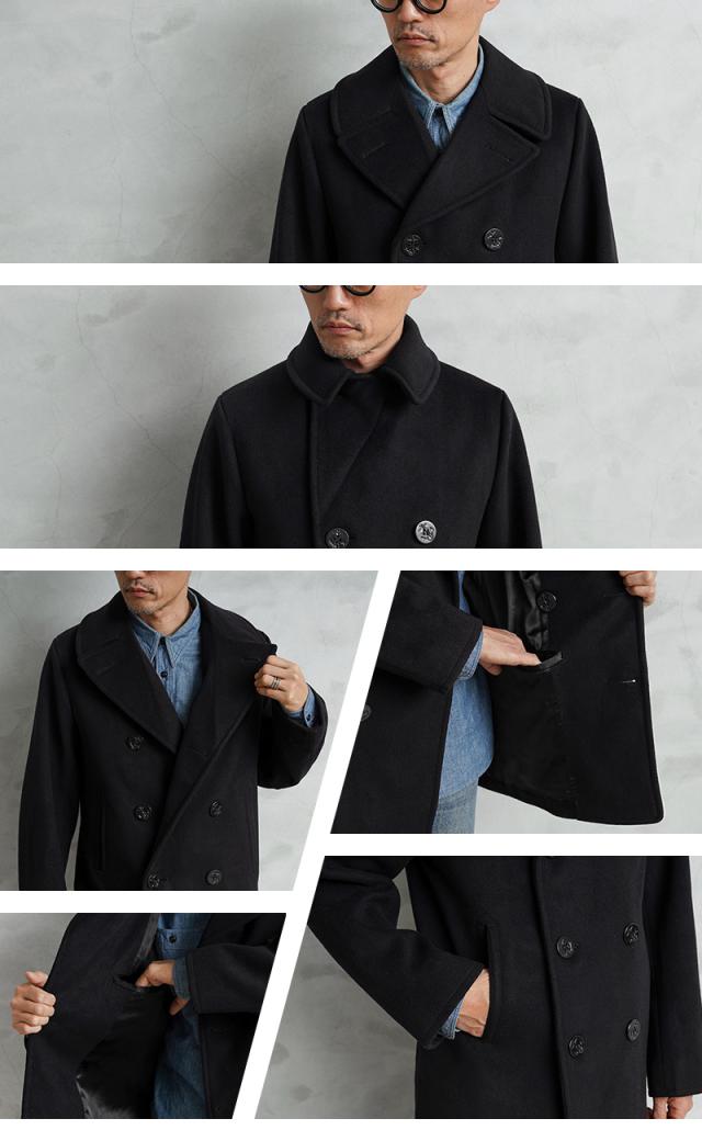 実物 USED 米軍 U.S.NAVY 70’s MELTON（メルトン）ウール ピーコート DARK NAVY / Pコート PEA COAT【Cx】【I】｜メンズ アウター ミリタリー メルトン ジャケット ダブル 前立て ビジネス カジュアル 古着 おしゃれ