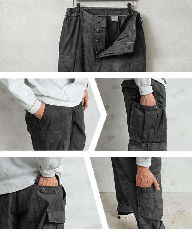 実物 新品 デッドストック 米空軍 U.S.A.F ABU カーゴパンツ BLACK染め / U.S.AIR FORCE【Cx】【I】｜米軍 ミリタリー ズボン ブラック染め メンズ アメカジ ミリタリーファッション タイガーストライプ 軍パン 作業着 ミリタリーウエア 古着 黒染め 希少