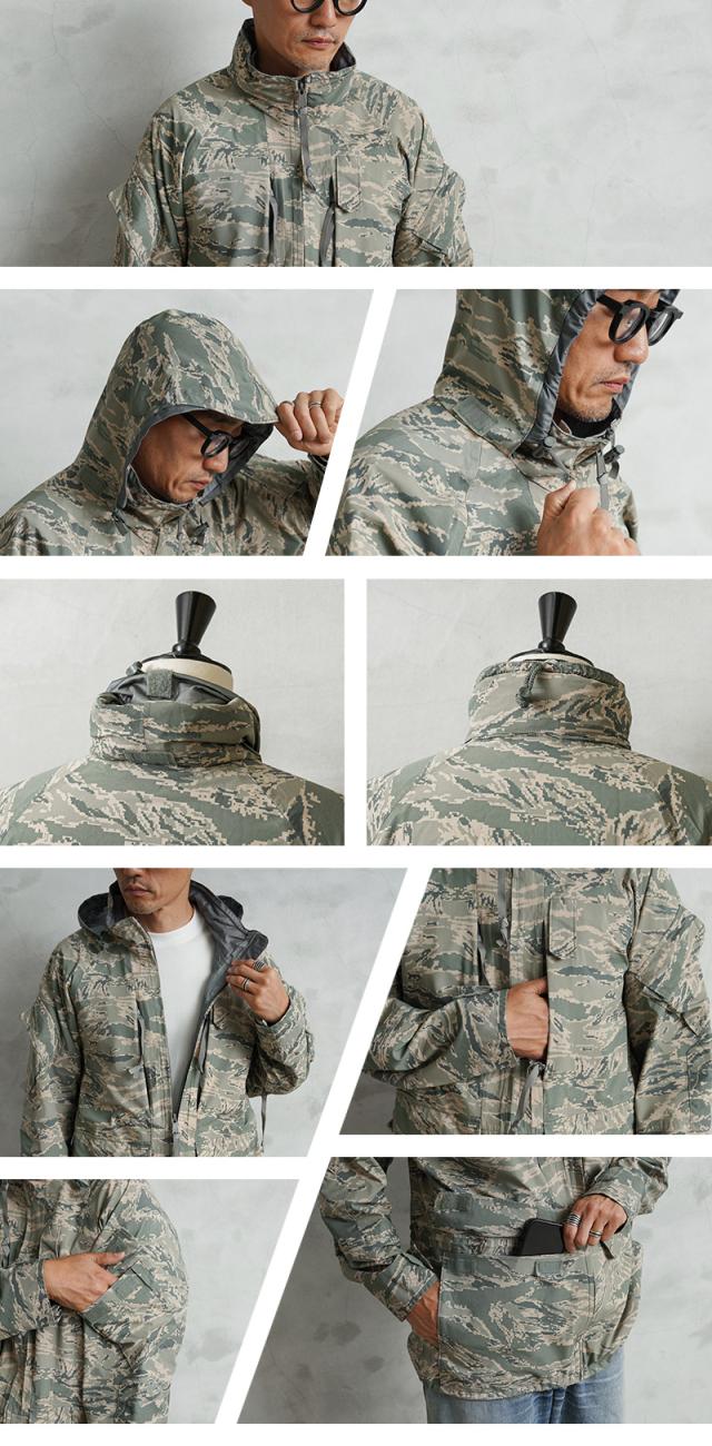 実物 新品 デッドストック 米軍 U.S.AIR FORCE APECS ABU デジタル タイガーカモ GORE-TEX パーカー / ゴアテックス【Cx】【I】