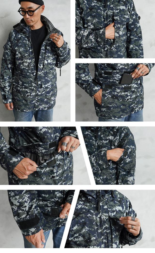 実物 新品 デッドストック 米軍 U.S.NAVY ECWCS GEN2 NWU TYPE1 デジタルカモ GORE-TEX パーカー / ゴアテックス【Cx】【I】