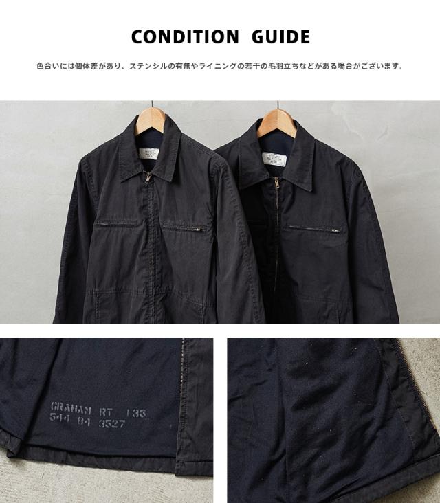 実物 USED 米軍 U.S.NAVY ユーティリティ ジャケット NAVY【Cx】【I】｜メンズファッション ミリタリー ネイビー ヴィンテージ USN 海軍 アウター 70年代 80年代 スプリットラグラン