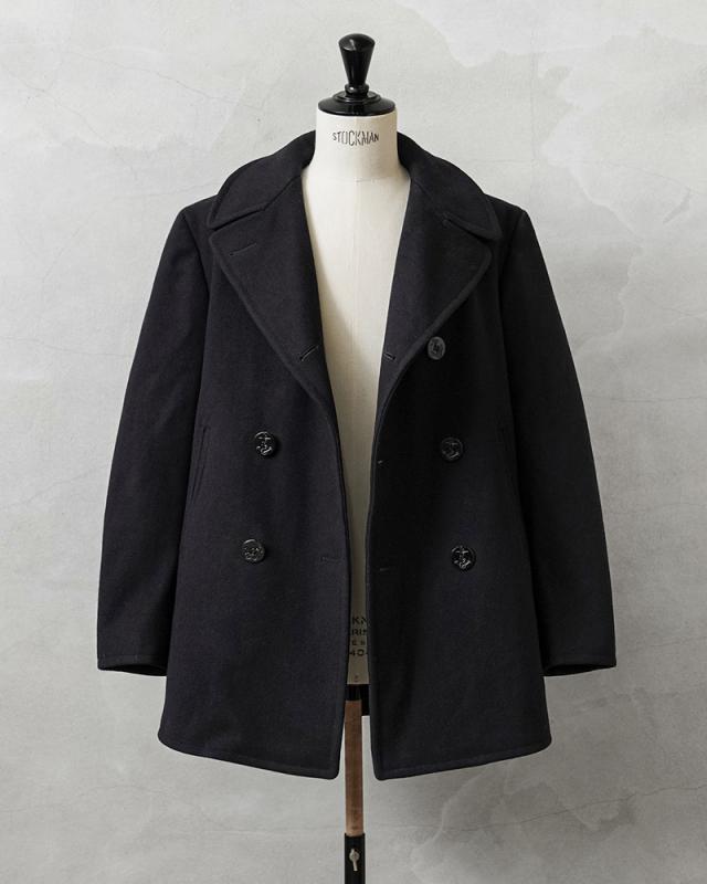 実物 USED 米軍 U.S.NAVY 50’s「CLOTHING SUPPLY OFFICE」KERSEY（カージー）ウール ピーコート DARK NAVY【Cx】【I】