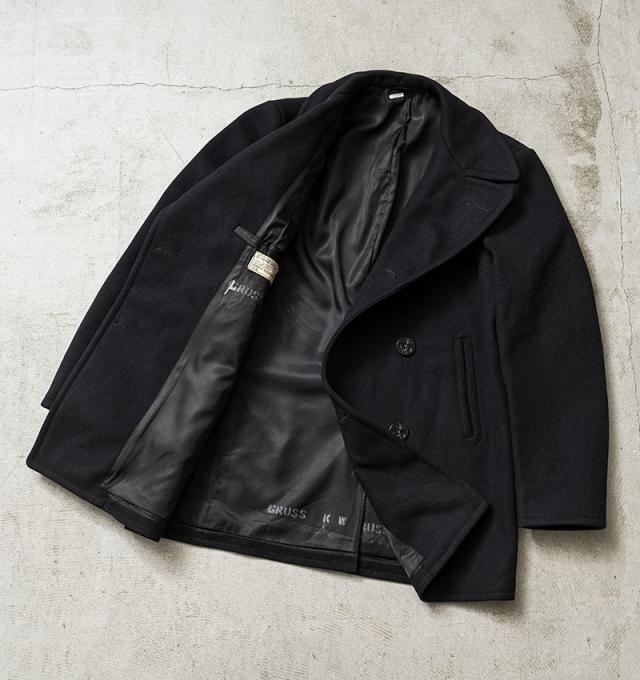 実物 USED 米軍 U.S.NAVY 50’s「CLOTHING SUPPLY OFFICE」KERSEY（カージー）ウール ピーコート DARK NAVY【Cx】【I】