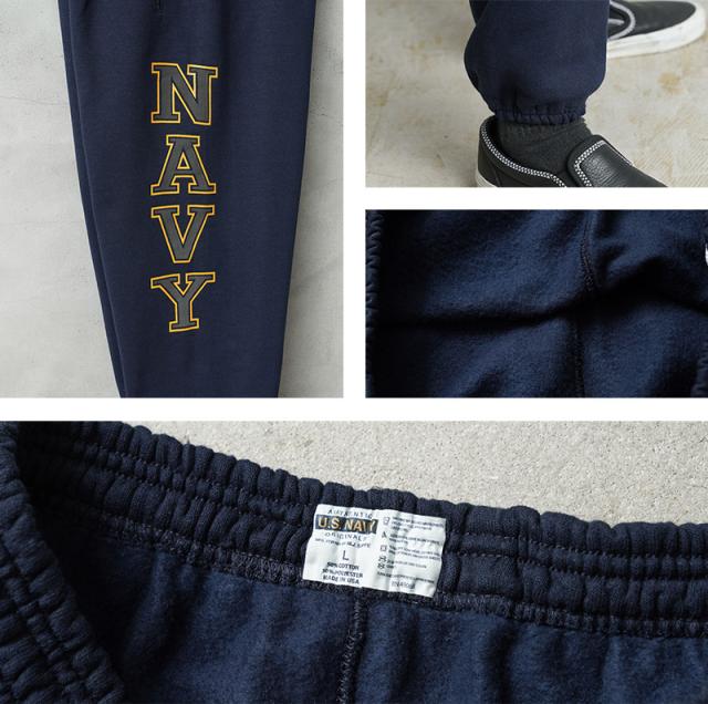 WAIPER.inc デッドストック 米軍 U.S.NAVY リメイク トレーニング用 スウェットパンツ MADE BY SOFFE ポケット付き【I】【Cx】