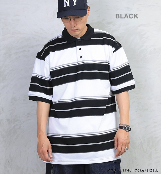 Cal Top キャルトップ CLTP185 STRIPE BORDER POLO SHIRTS