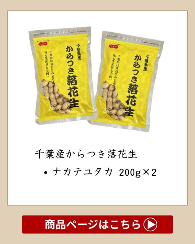 2025年 落花生 千葉県 新豆【2袋セット】200g 殻付き 【ナカテユタカ】