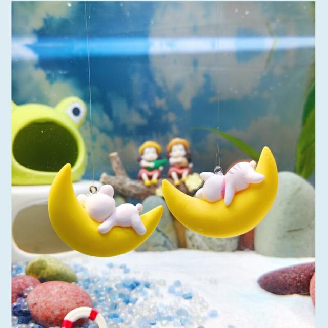 海のお月様 ピンク うさぎ インテリア アクアリウム 置物 海のお月様 ピンク うさぎ インテリア アクアリウム 置物 Amazon