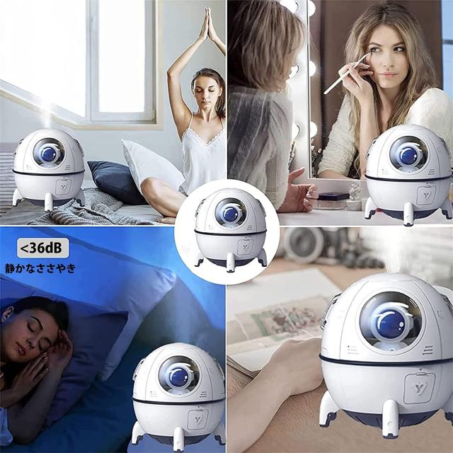 加湿器 - 小型加湿器 卓上 クリエイティブ 円形 大容量 220ML