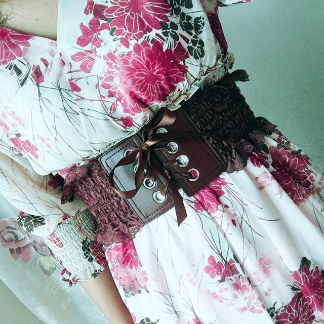 レースアップサッシュベルト