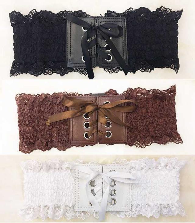 レースアップサッシュベルト