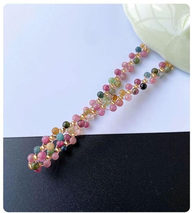 天然 トルマリン2連 ブレスレット