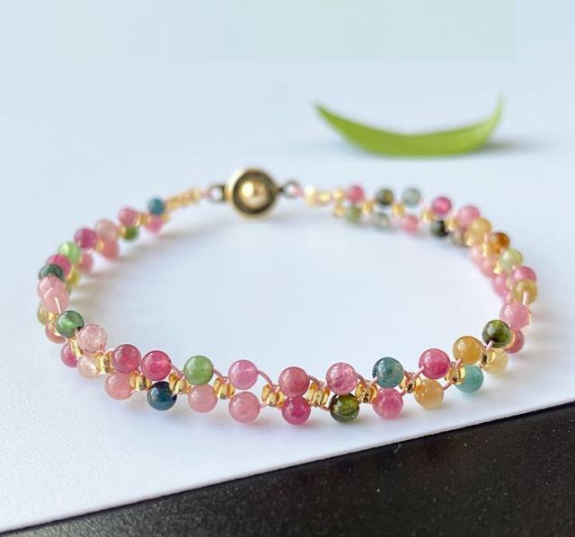 天然 トルマリン2連 ブレスレット