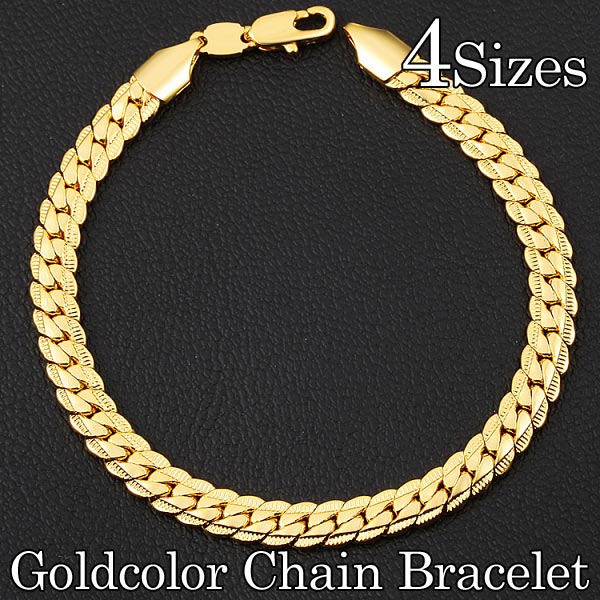 ゴールドカラー チェーン ブレスレット