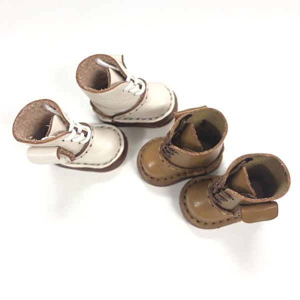 人形用 着せ替え ブーツ　紐靴 革靴