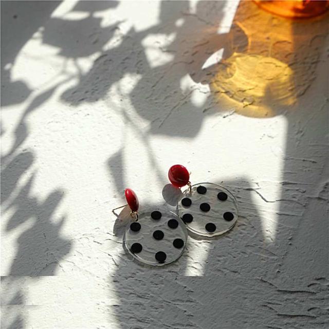 ドット プレート アクリル ピアス