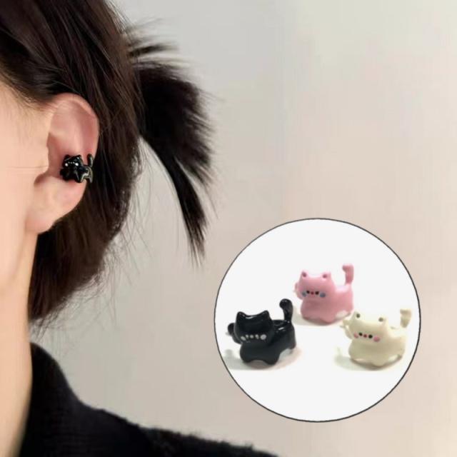 イヤーカフ カラーネコ 猫 ねこ ピアス 片耳用