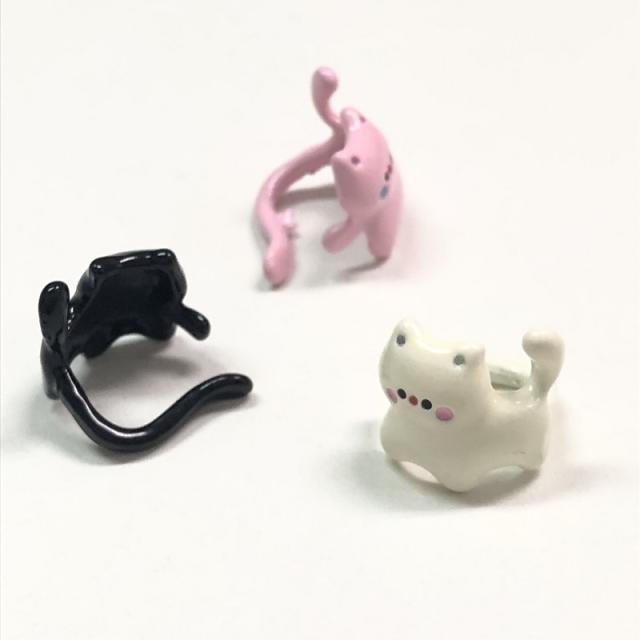 イヤーカフ カラーネコ 猫 ねこ ピアス 片耳用