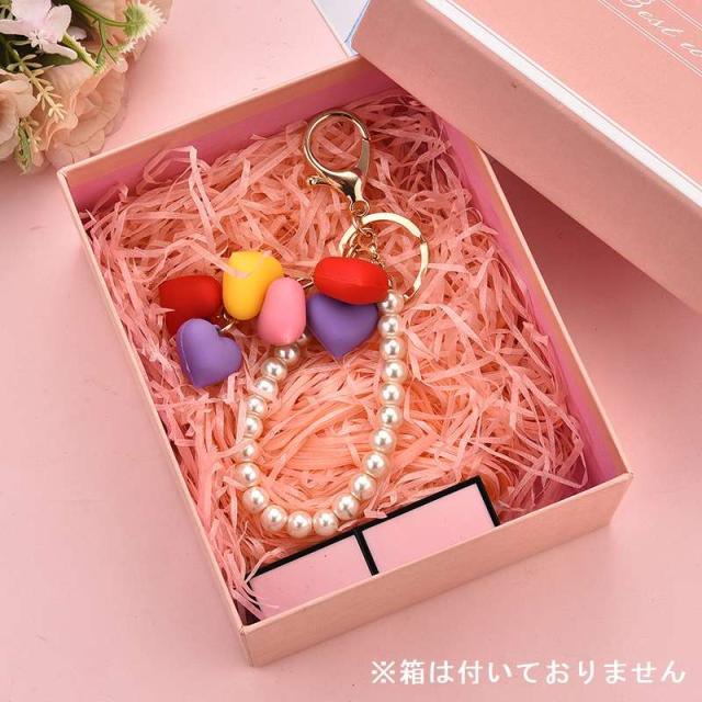カラフル ハート バッグチャーム