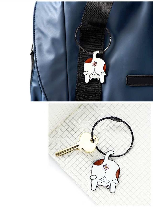 ユニーク 動物 股覗き キーホルダー