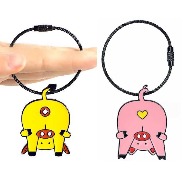 ユニーク 動物 股覗き キーホルダー