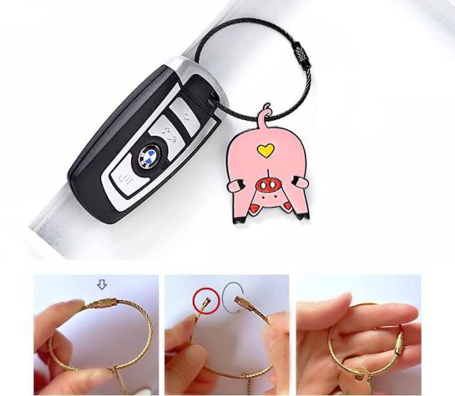 ユニーク 動物 股覗き キーホルダー
